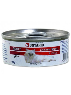 ONTARIO konzerva Chicken Pieces + Scallop - 95 g