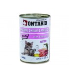 ONTARIO konzerva Kitten Chicken, Shrimp, Rice and Salmon Oil - 400 g