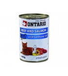 ONTARIO konzerva Beef, Salmon, Sunflower Oil - 400 g