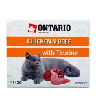 ONTARIO vanička Chicken & Beef with Taurine - 115 g