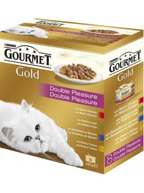 Gourmet Gold cat konz.-gril.k. Mix Multipack 7 + 1 ks zdarma x 85 g