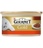 Gourmet Gold cat konz.-hovězí a kuře v rajčat.om. 85 g