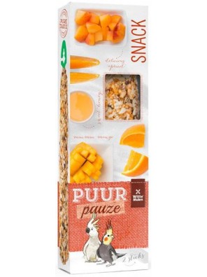 PUUR pauze pták - tyčinky stř. papoušek, ovoce, mango+meruňka 140 g