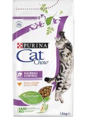 Purina Cat Chow Hairball Control - kuře 1,5 kg