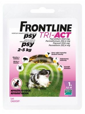 Frontline TRI-ACT spot-on dog XS a.u.v. sol 1 x 0,5ml