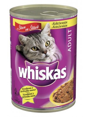 Whiskas konz. kuřecí ve šťávě 400 g