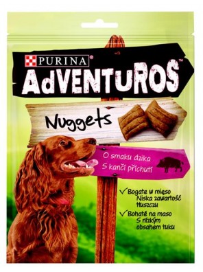 Adventuros snack dog - nugetky s kančí přích. 90 g