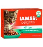 Kapsičky IAMS Kitten delights chicken in gravy Multipack - 1020 g