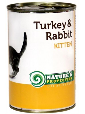 Nature's Protection Cat konz.Kitten krůta/králík 400 g