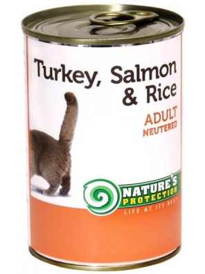 Nature's Protection Cat konz.Neutered krůta/losos 400 g