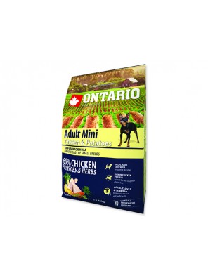 ONTARIO Dog Adult Mini Chicken & Potatoes & Herbs - 2.25 kg