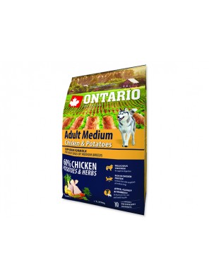 ONTARIO Dog Adult Medium Chicken & Potatoes & Herbs - 2.25 kg