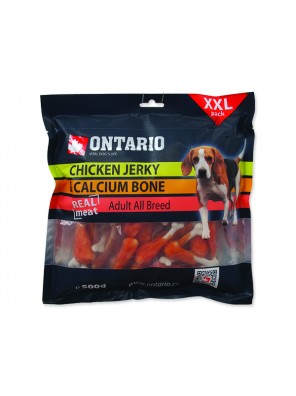 Snack ONTARIO Dog Chicken Jerky + Calcium - 500 g
