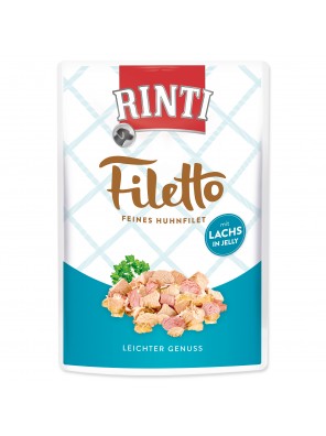 Kapsička RINTI Filetto kuře + losos v želé - 100 g