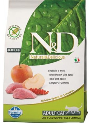 N&D PRIME CAT Adult Boar & Apple 300g