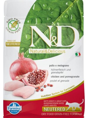 N&D PRIME CAT Neutered Chicken & Pomegranate 300g