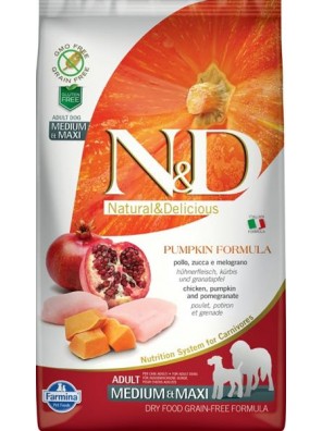 N&D Pumpkin DOG Adult M/L Chicken&Pomegranate 2,5kg