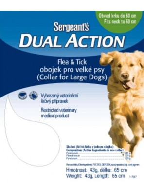 Sergeanťs Dual Action antipar. obojek pro psy 65 cm Sergeanťs Dual Action antipar. obojek pro psy 65 cm