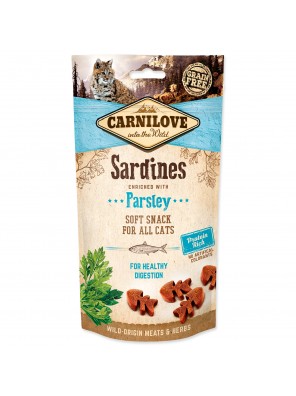 CARNILOVE Cat Semi Moist Snack Sardine enriched with Parsley - 50 g