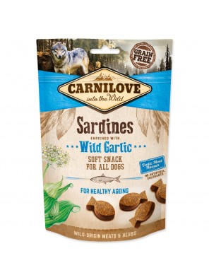 CARNILOVE Dog Semi Moist Snack Sardines enriched with Wild garlic - 200 g