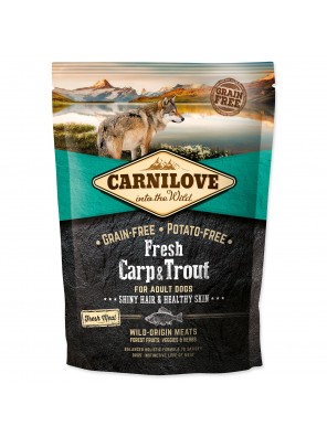 CARNILOVE Fresh Carp & Trout Shiny Hair & Healthy Skin for Adult dogs - 1.5 kg