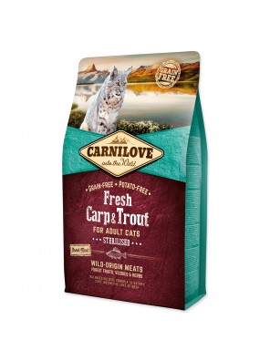CARNILOVE Fresh Carp & Trout Sterilised for Adult cats - 2 kg CARNILOVE Fresh Carp & Trout Sterilised for Adult cats - 2 kg