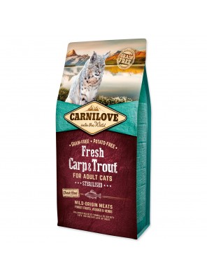 CARNILOVE Fresh Carp & Trout Sterilised for Adult cats - 6 kg