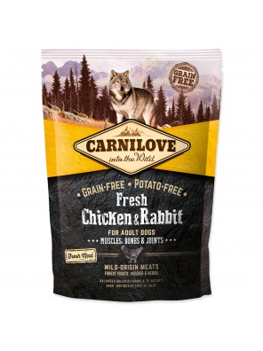 CARNILOVE Fresh Chicken & Rabbit Muscles, Bones & Joints for Adult dogs - 1.5 kg