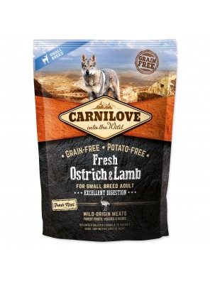 CARNILOVE Fresh Ostrich & Lamb Excellent Digestion for Small Breed Dogs - 1.5 kg