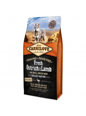 CARNILOVE Fresh Ostrich & Lamb Excellent Digestion for Small Breed Dogs - 6 kg