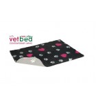 Vetbed protiskluz/Drybed Grafit+Růžové Srdce 75x50cm 2000g,30mm