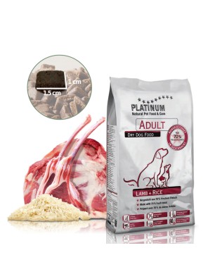 PLATINUM NATURAL LAMB & RICE - JEHNĚČÍ S RÝŽÍ 5 KG