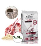 PLATINUM NATURAL LAMB & RICE - JEHNĚČÍ S RÝŽÍ 15 KG