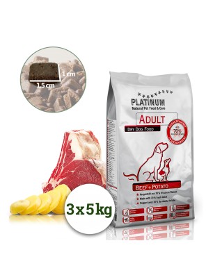 PLATINUM NATURAL BEEF & POTATO - HOVĚZÍ S BRAMBOREM 15 KG