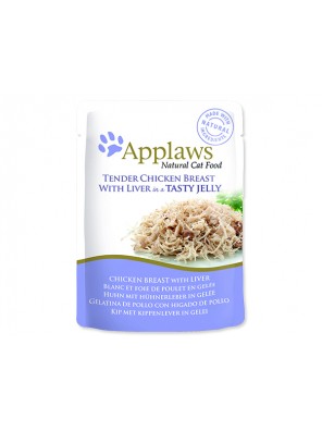 Kapsička APPLAWS cat pouch chicken with liver in jelly - 70 g