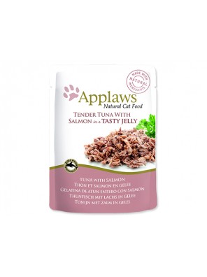 Kapsička APPLAWS cat pouch tuna wholemeat with salmon in jelly - 70 g