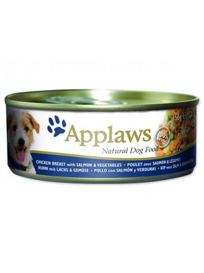 Konzerva APPLAWS Dog Chicken, Salmon & Rice - 156 g