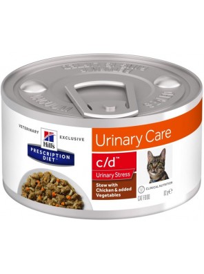 Hill's Prescription Diet Feline Stew c/d Urinary Stress Chicken&Veg. konz. 82 g