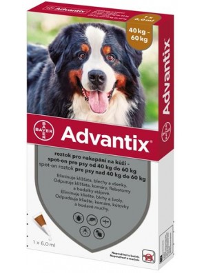 BAYER Advantix Spot-On pro psy nad 40 kg - 6 ml