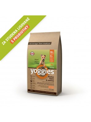 MINIGRANULE Yoggies Active, kachna a zvěřina, granule lisované za studena 15 kg