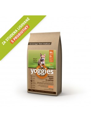 Yoggies Active kachna a zvěřina, granule lisované za studena 20 kg