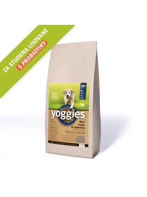 Yoggies Hypoalergenní granule s kozím masem, lisované za studena 15kg