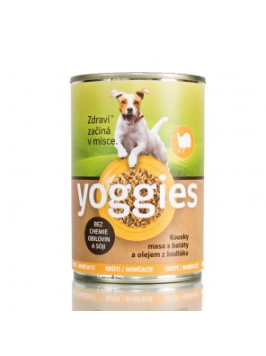 400g Yoggies krůtí konzerva pro psy s batáty a bodlákovým olejem
