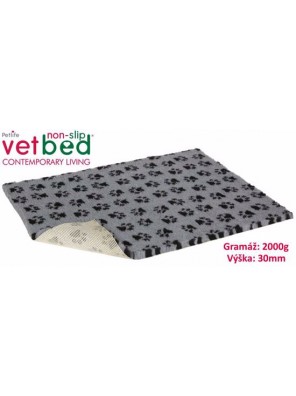 Vetbed protiskluz/Drybed šedá Packy 75 x 50 cm, vlas 30 mm