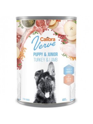 Calibra Dog Verve konz. GF Junior Turkey & Lamb 400 g