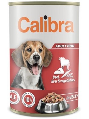 Calibra Dog konz. hovězí+játra+zelenina v želé 1240 g