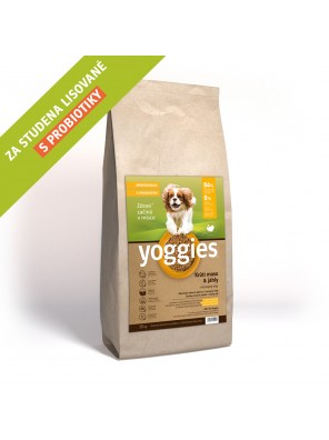 MINIGRANULE Monoproteinové Yoggies s krůtím masem a jáhly, lisované za studena s probiotiky 15kg