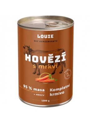 Louie konz. pro psy hovězí s mrkví 1200 g 