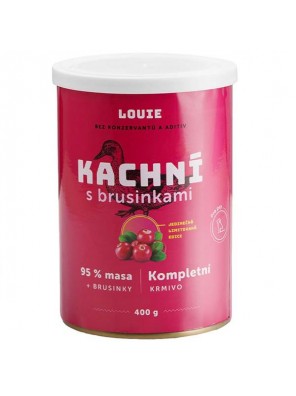 Louie konz.pro psy kachní s brusinkami 400 g