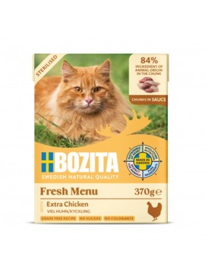 Bozita Cat Sterilised kousky v omáčce s kuřecím, tetrapak 370 g